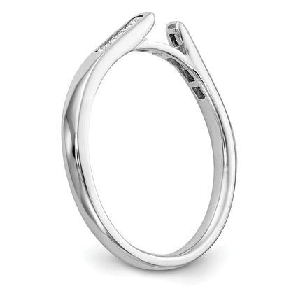 0.20ct. CZ Solid Real 14K White Gold Peg Set Engagement Ring