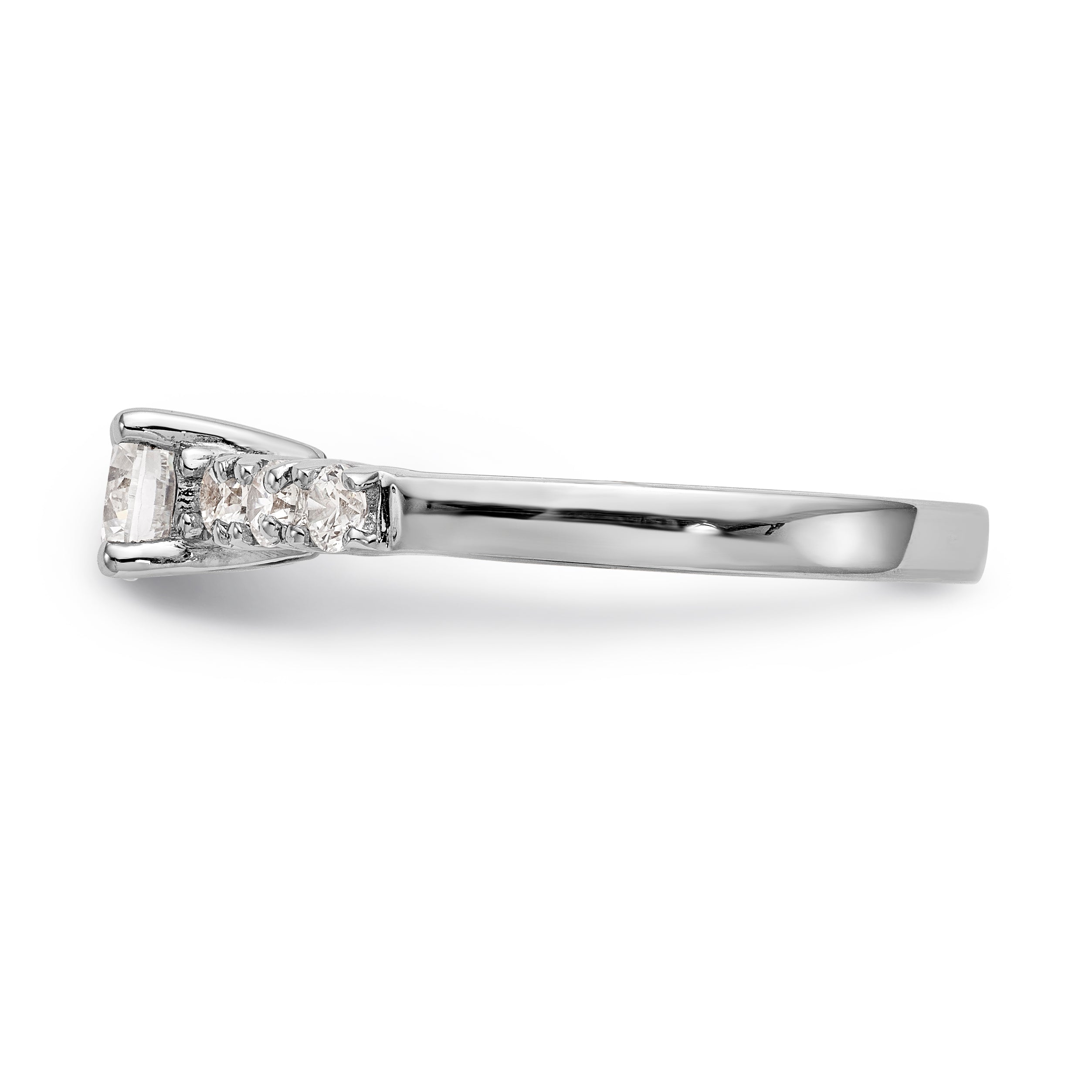 0.17ct. CZ Solid Real 14K White Gold Engagement Ring