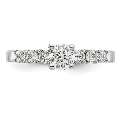 0.17ct. CZ Solid Real 14K White Gold Engagement Ring