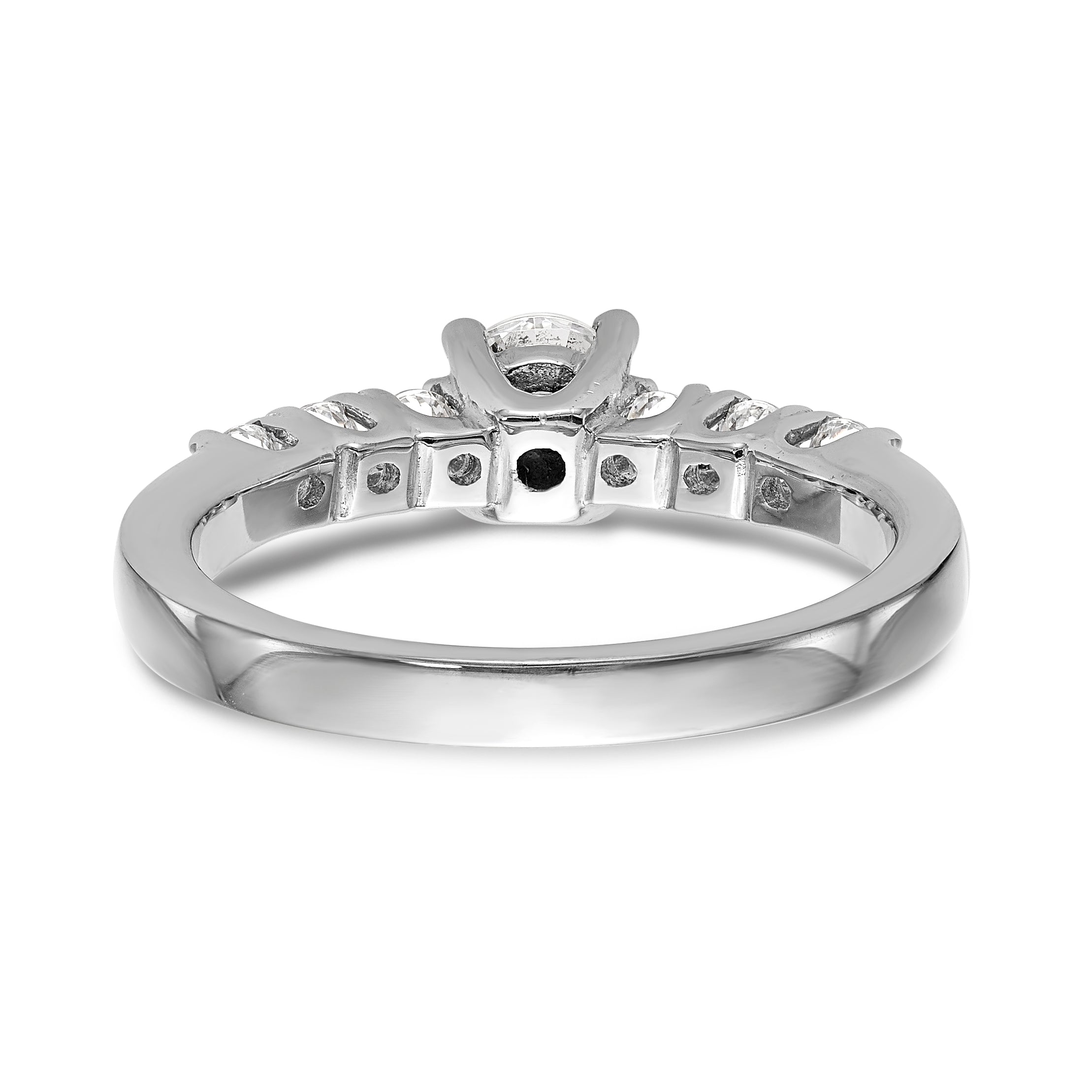 0.17ct. CZ Solid Real 14K White Gold Engagement Ring