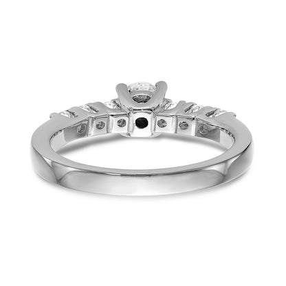 0.17ct. CZ Solid Real 14K White Gold Engagement Ring