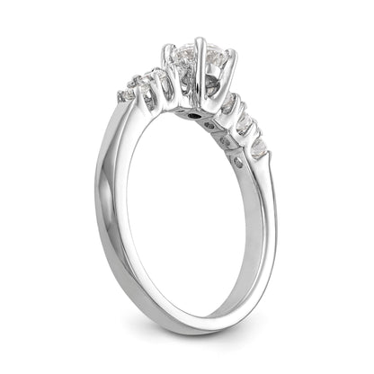 0.17ct. CZ Solid Real 14K White Gold Engagement Ring