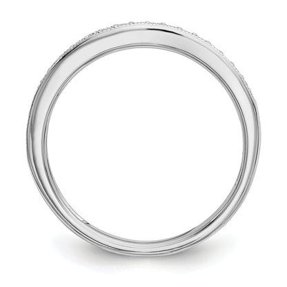 0.16ct. CZ Solid Real 14k White Gold Wedding Wedding Band Ring