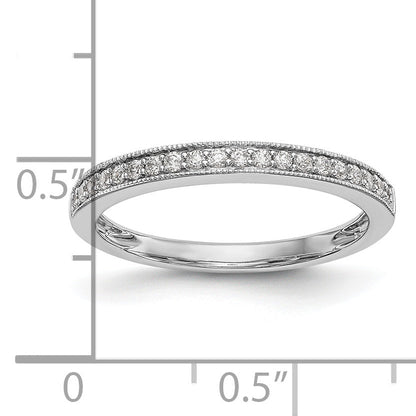 0.16ct. CZ Solid Real 14k White Gold Wedding Wedding Band Ring