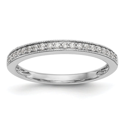 0.16ct. CZ Solid Real 14k White Gold Wedding Wedding Band Ring