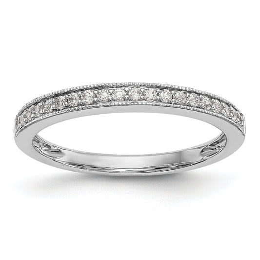 0.16ct. CZ Solid Real 14k White Gold Wedding Wedding Band Ring