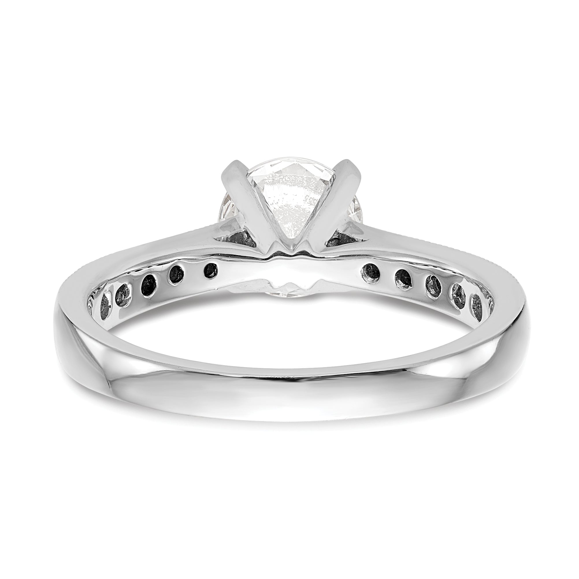 0.25ct. CZ Solid Real 14K White Gold Engagement Ring