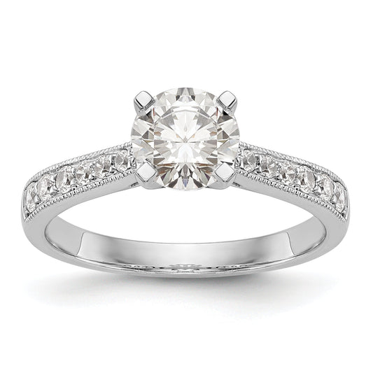 0.25ct. CZ Solid Real 14K White Gold Engagement Ring
