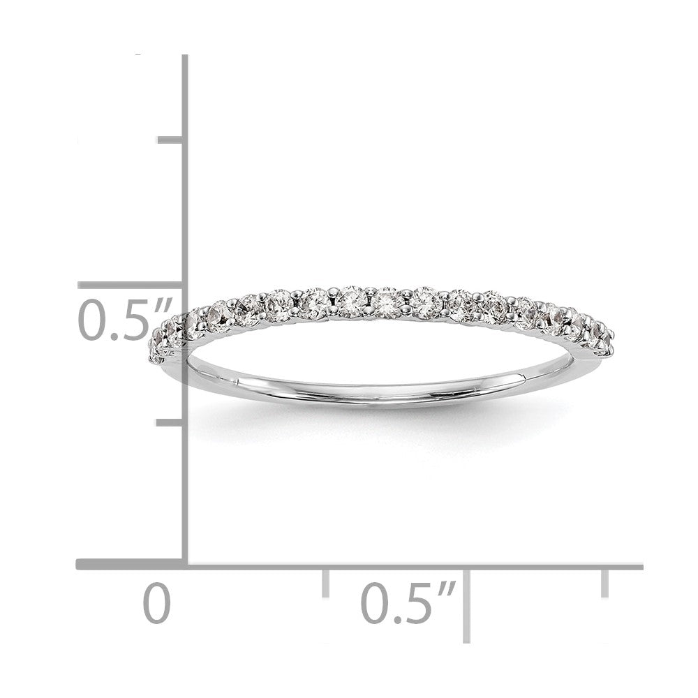 14k White Gold Real Diamond Wedding Band