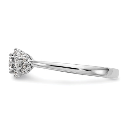 0.20ct. CZ Solid Real 14K White Gold 3-Stone Engagement Ring