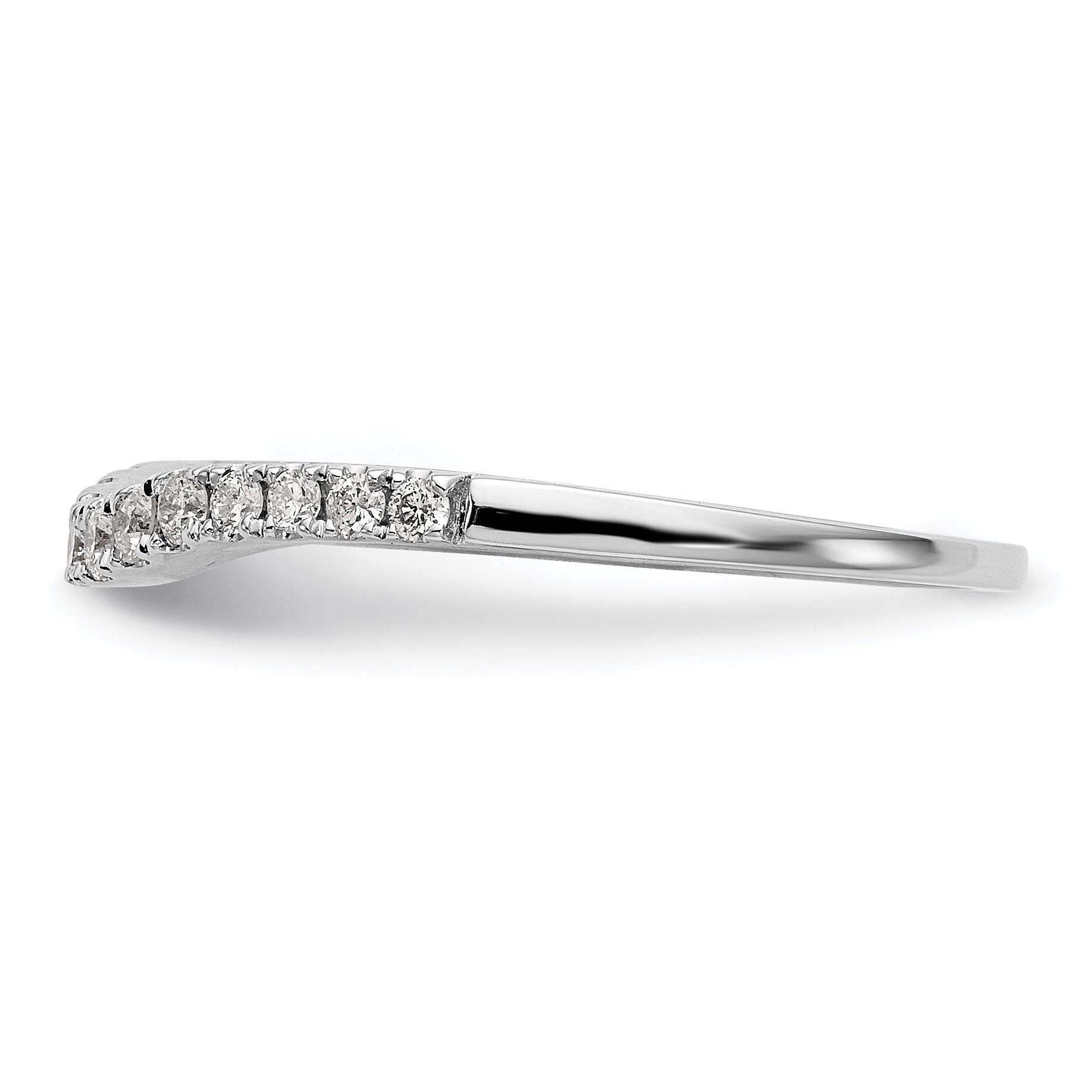 0.23ct. CZ Solid Real 14K White Gold Wedding Wedding Band Ring