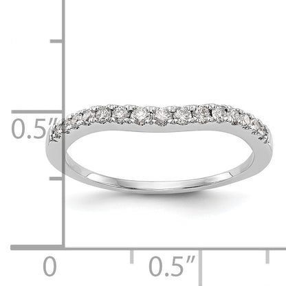 0.23ct. CZ Solid Real 14K White Gold Wedding Wedding Band Ring
