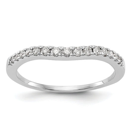 0.23ct. CZ Solid Real 14K White Gold Wedding Wedding Band Ring