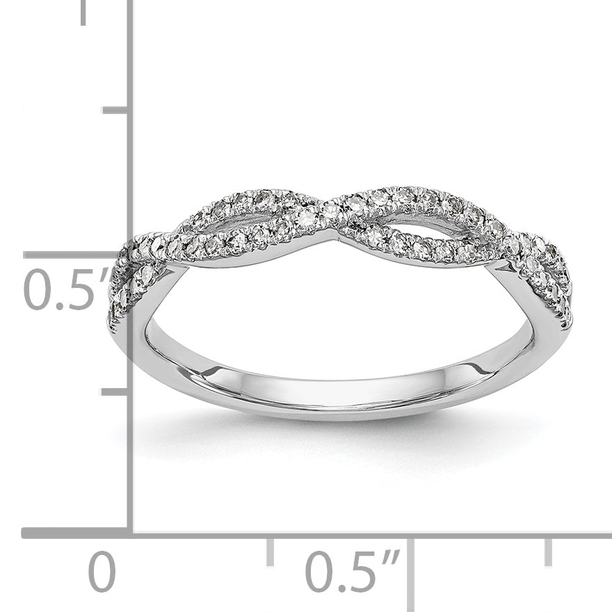 0.23ct. CZ Solid Real 14K White Gold Wedding Wedding Band Ring