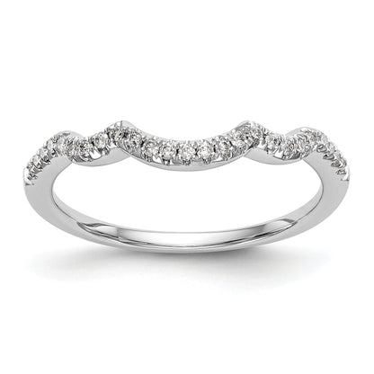 0.13ct. CZ Solid Real 14K White Gold Wedding Wedding Band Ring