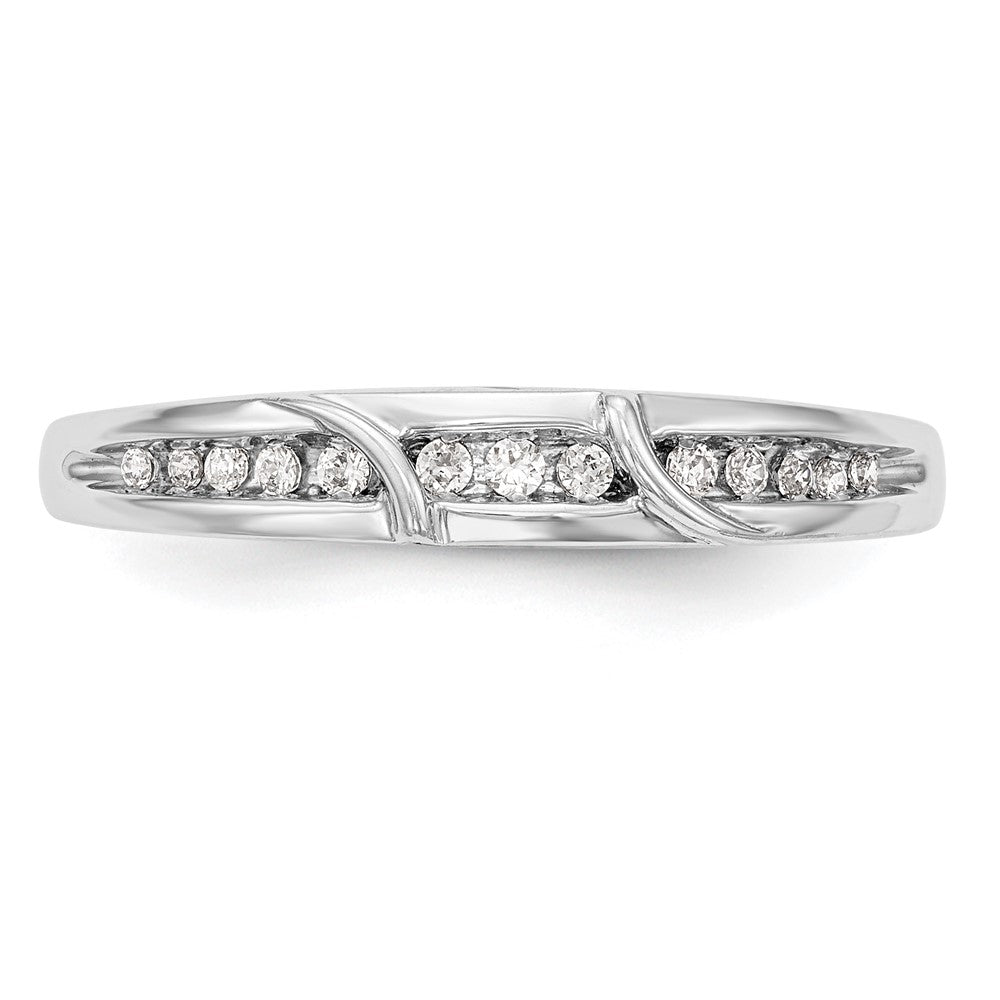 14K White Gold Complete Real Diamond Trio Ladies Wedding Band
