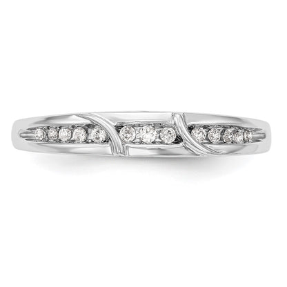 14K White Gold Complete Real Diamond Trio Ladies Wedding Band
