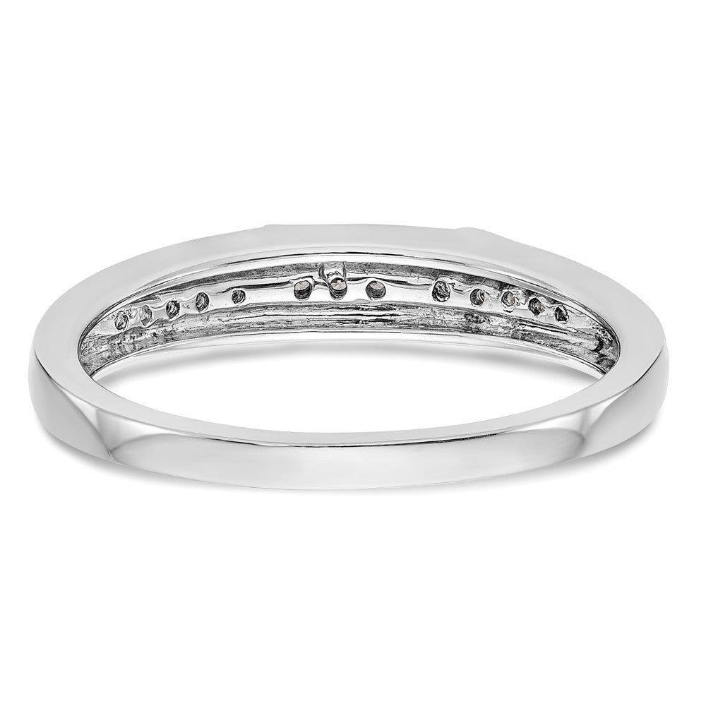 14K White Gold Complete Real Diamond Trio Ladies Wedding Band