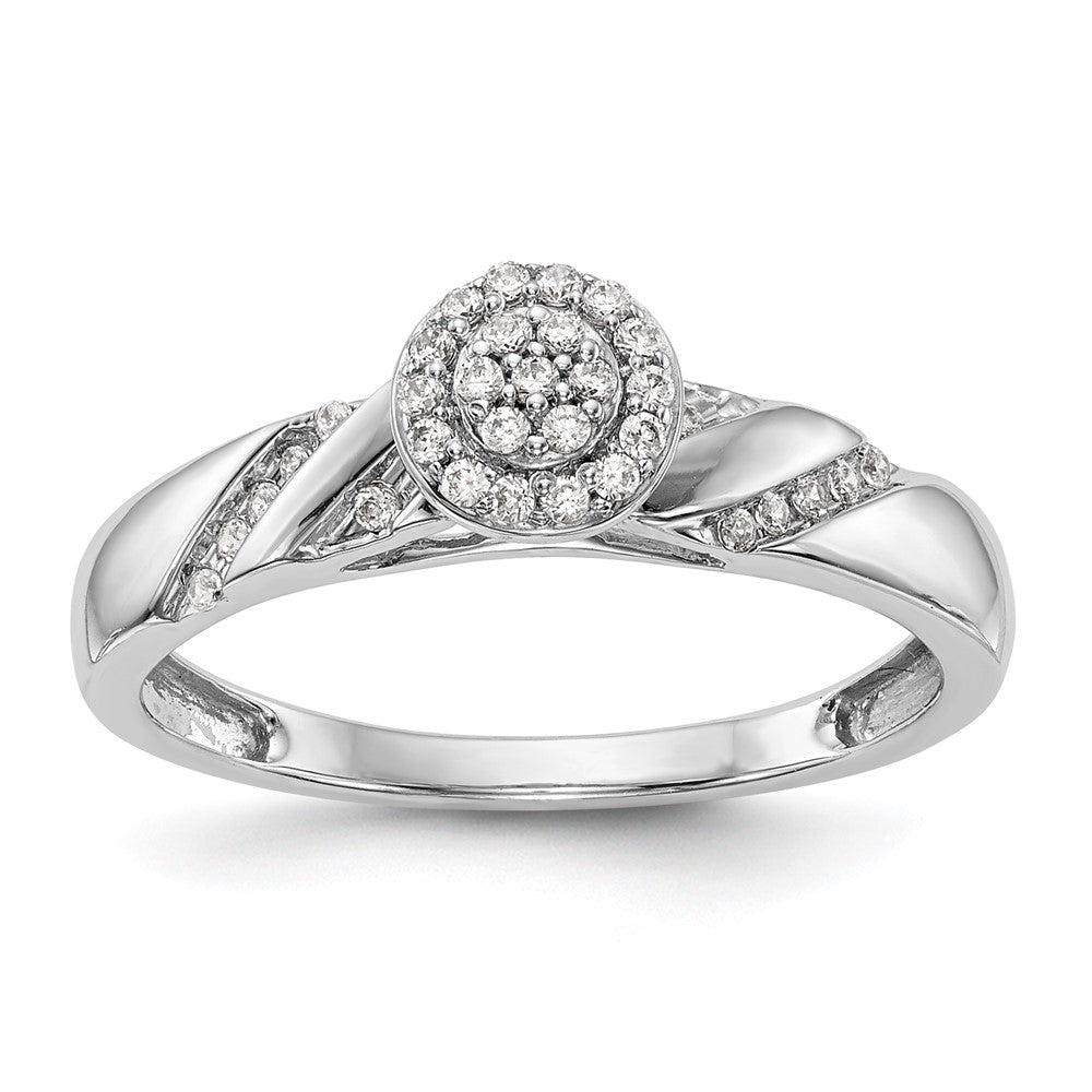 10k white gold complete real diamond trio cluster engagement ring rm3165e 016 0waa