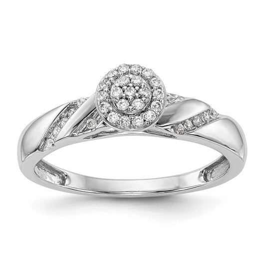 10k white gold complete real diamond trio cluster engagement ring rm3165e 016 0waa