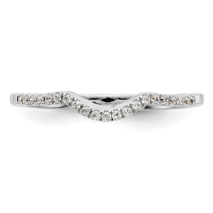 0.06ct. CZ Solid Real 14K White Gold Wedding Band Ring