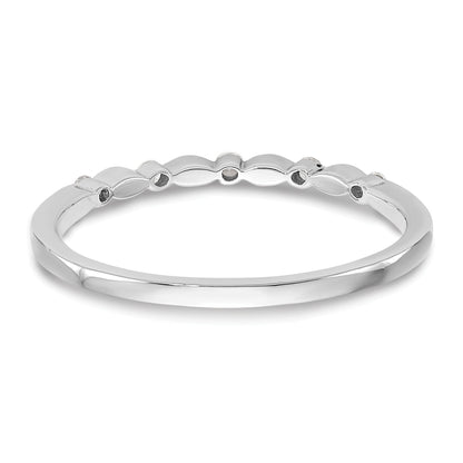 0.08ct. CZ Solid Real 14K White Gold Wedding Band Ring