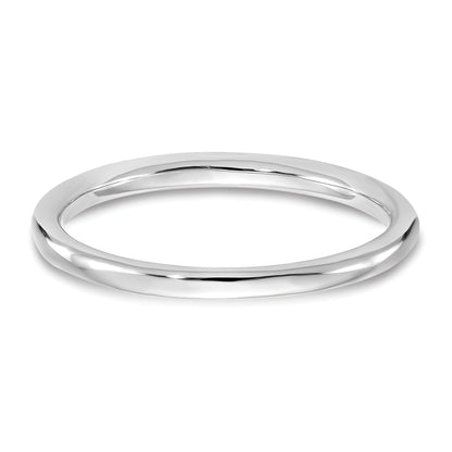 0.06ct. CZ Solid Real 14K White Gold Wedding Band Ring