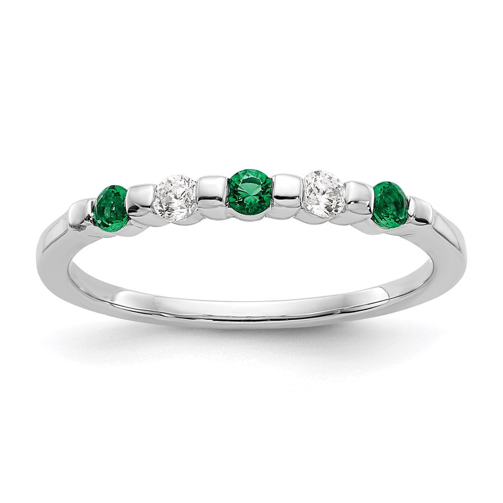 14k white gold real diamond w emerald band rm3285b em 019 waa