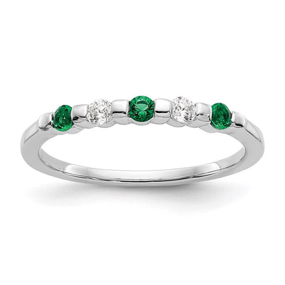 14k white gold real diamond w emerald band rm3285b em 019 waa