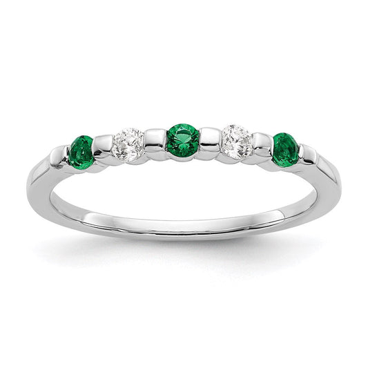 14k white gold real diamond w emerald band rm3285b em 019 waa