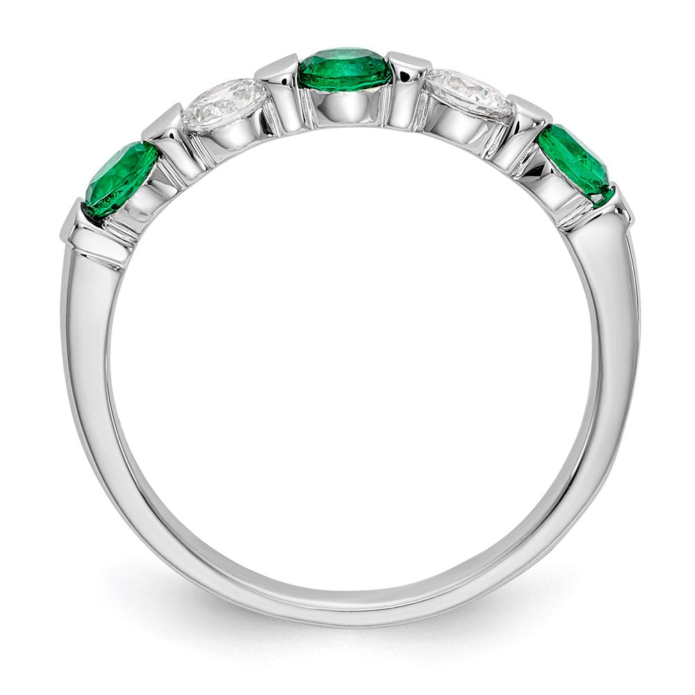 14k white gold real diamond w emerald band rm3285b em 030 waa