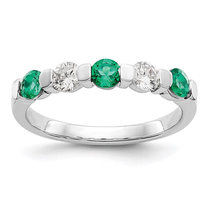 14k white gold real diamond w emerald band rm3285b em 030 waa