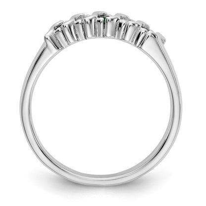 14k white gold real diamond w emerald band rm3290b em 010 waa