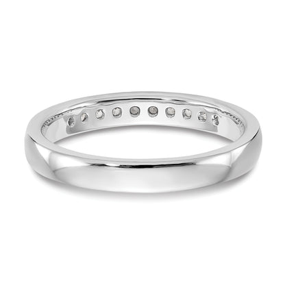 0.20ct. CZ Solid Real 14K White Gold 10-1.7mm Stone Channel Wedding Band Ring