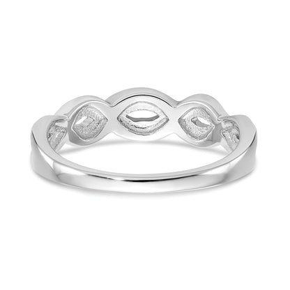 0.10ct. CZ Solid Real 14K White Gold Wedding Band Ring