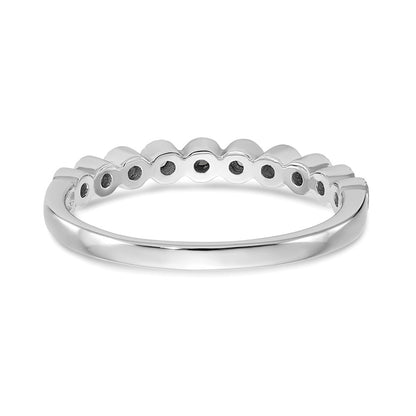 14K White Gold Real Diamond Band