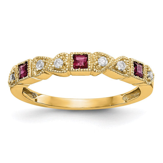 14k yellow gold real diamond w ruby band rm3449b ru 010 yaa
