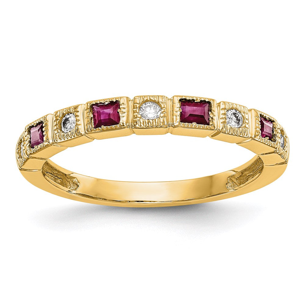 14k yellow gold real diamond w ruby band rm3451b ru 010 yaa
