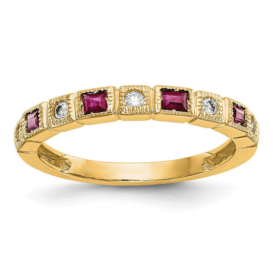 14k yellow gold real diamond w ruby band rm3451b ru 010 yaa