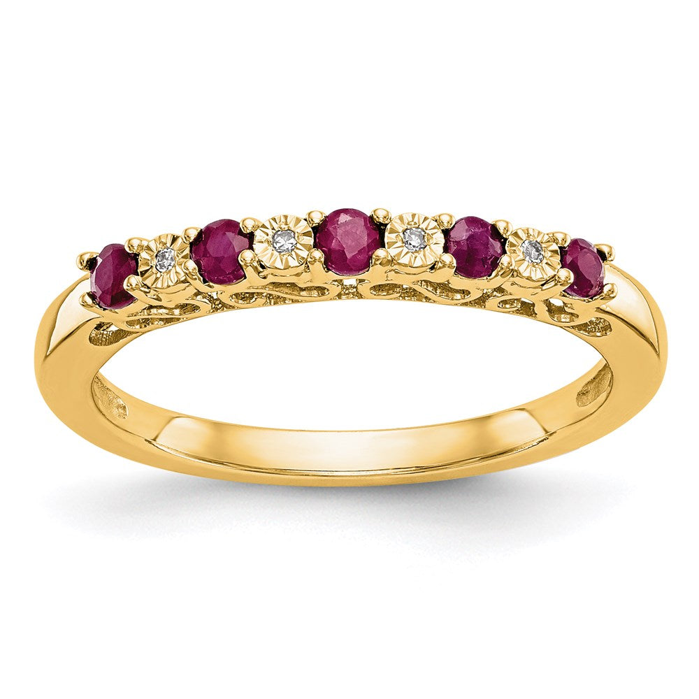 14k yellow gold real diamond w ruby band rm3452b ru 001 yaa