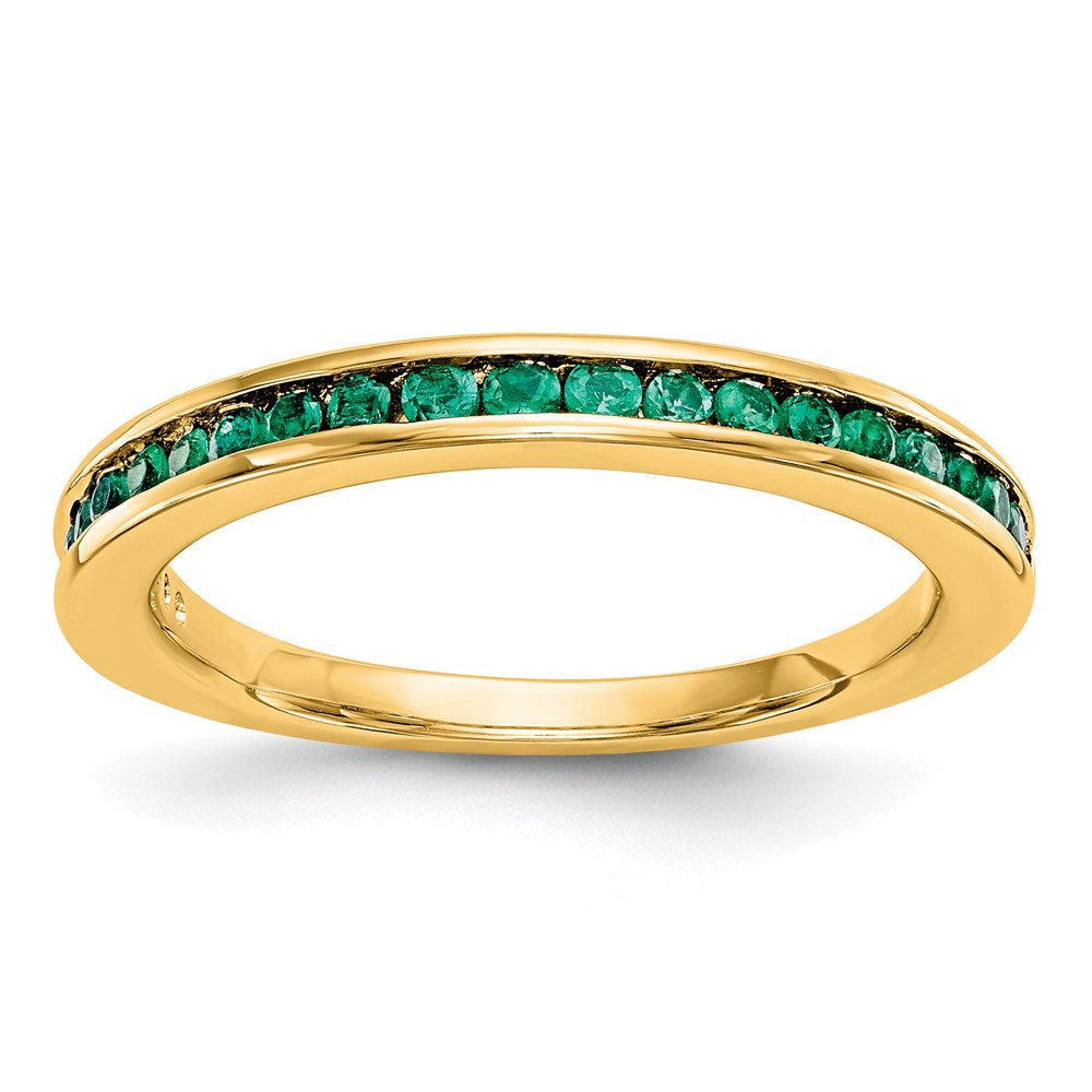 14k yellow gold emerald band rm3453b em y