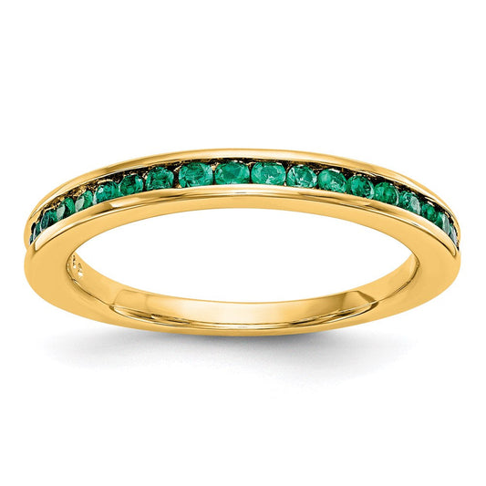 14k yellow gold emerald band rm3453b em y