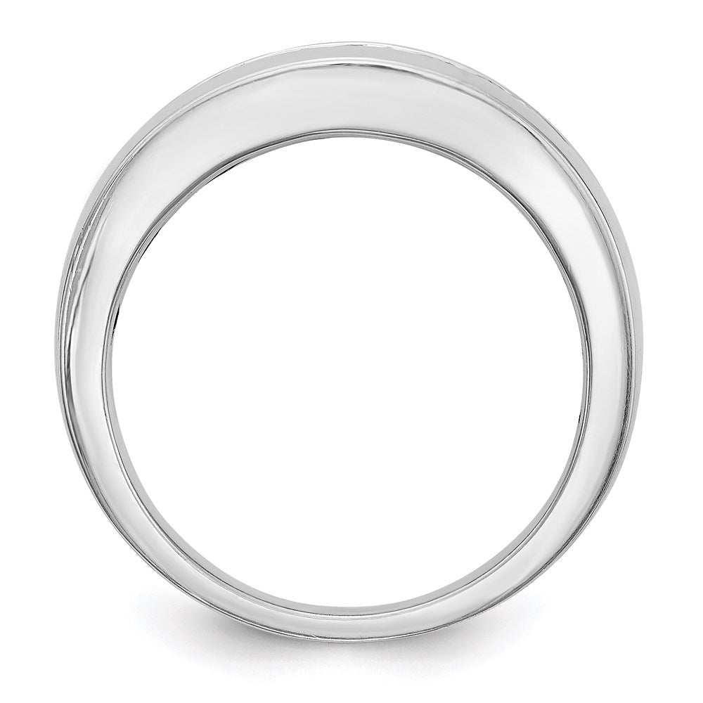 14k white gold 5 stone real diamond mens channel band rm3459b 050 waa