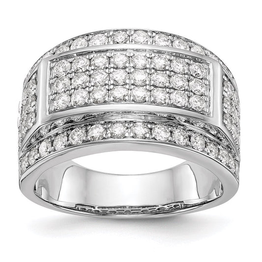 14k white gold real diamond mens band y9236aa