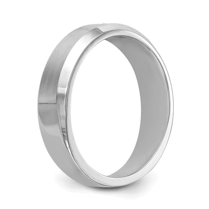 0.04ct. CZ Solid Real 14K White Gold Men's Wedding Band Ring