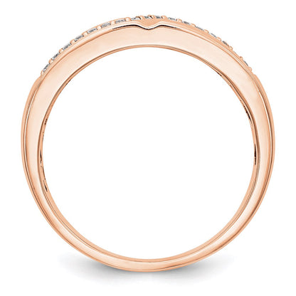 14k rose gold real diamond mens band rm3510b 010 raa