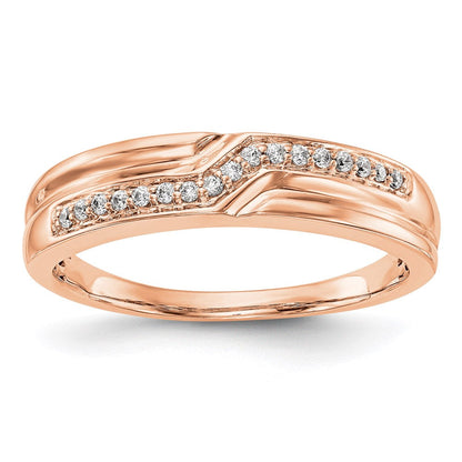 14k rose gold real diamond mens band rm3510b 010 raa