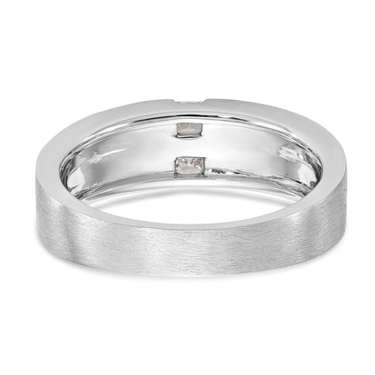 0.24ct. CZ Solid Real 14K White Gold Men's Wedding Band Ring