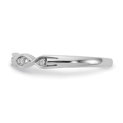 0.07ct. CZ Solid Real 14k White Gold Wedding Wedding Band Ring