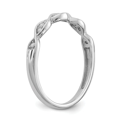 0.07ct. CZ Solid Real 14k White Gold Wedding Wedding Band Ring